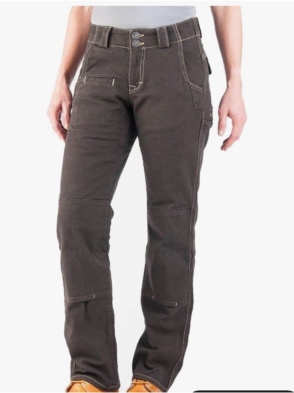 NWT Straight-Leg Women's Dovetail Workwear Utility Jeans in Dark Brown